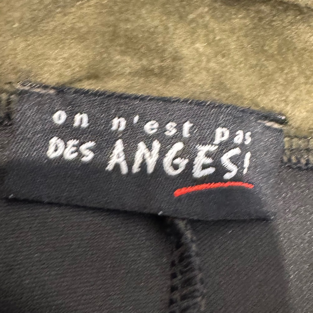 On Nest Pas Des ANGES Olive Green Fringe Pants - Picture 6 of 16
